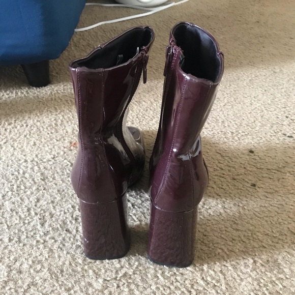 H&M patent Mauve / Burgundy boots Size: 40 / 10.5us - Picture 5 of 6